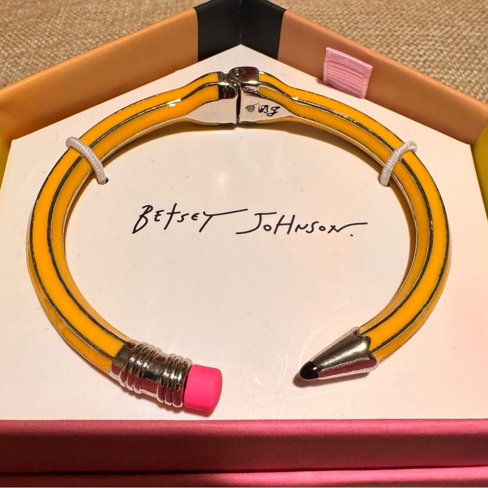 Betsey Johnson Vibrant Yellow Pencil Bangle